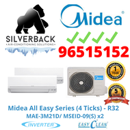 MIDEA ALL EASY SERIES (4 TICKS) SYSTEM 2 AIRCON WITH INSTALLATION