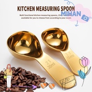 MIHAN Coffee Scoops, Stainless Steel 1 Tbsp or 2 Tbsp Coffee Bean Measuring Spoons, Durable 15/30ml 