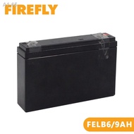 ▽✻◑Rechargeable Battery Sealed Lead Acid 9.0Ah 6V FIREFLY FELB6/9.0