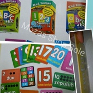 Flash card (ABC, abc & Number) hard board can WRITE & PADAM