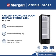 MORGAN MCS-299 CHILLER SHOWCASE DOOR DISPLAY FRIDGE 240L