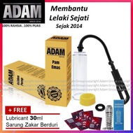 Adam Golden Penis Pump For Men Enlargement Increase Size Bigger Longer Sex Toys for Male Men Free condom - Adam Pam Emas Lelaki Pembesar Zakar free Condom sarung zakar berduri