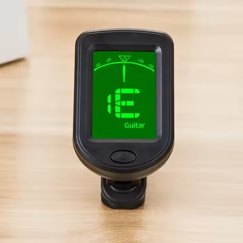 Guitar Tuner Clip-on Chromatic Digital Tuner LCD Display Mini Size Tuner for Acoustic Guitar Ukulele