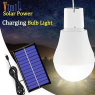 Vimite Led Solar Panel Light Bulb Outdoor Waterproof Garden Light Portable USB Rechargeable Hanging