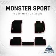 MONSTER SPORT Black Red Floor Mat Set for Swift Sport ZC32S 894551-4850M