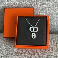 Hermes 愛馬仕豬鼻子925純銀項鏈