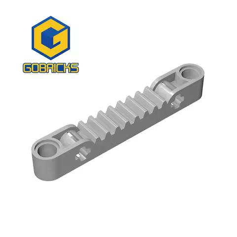 Gobricks 87761 10PCS Technic Bricks Gear Rack 1x7 with Axle and Pin Holes Compatible 65127 Assembles