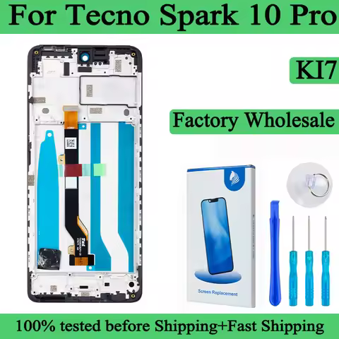 KI7 100% Tested Premium Lcd For Tecno Spark 10 Pro Display Touch Screen Digitizer Panel Assembly LCD