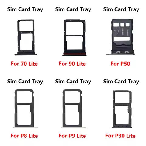 10PCS For Huawei P30 P8 P9 Honor 50 70 90 Lite SIM Card Tray Slot Holder Adapter Socket Repair Parts