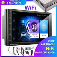 Màn Hình 7 inch Full HD Kính Cường Lực Chống Chói Chống Lóa - Đầu Màn Hình Ô Tô Chạy Android 8.0 Đa