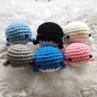 GANTUNGAN Whale Crochet Keychain Whale Amigurumi/ Keychain