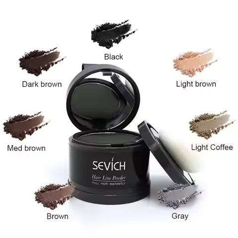Sevich Hairline Powder 4g Hairline Shadow Powder Makeup Hair Concealer Natural Cover Unisex Hair Los