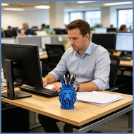 Desk Pen Holder Lion Shape Home Decoration Pen Cup Desk Organizer for Students Writers Authors Teach