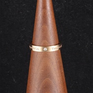 TIFFANY&CO(蒂芙尼)  18K玫瑰金 鑽石 玫瑰金 經典款band 窄版三鑽戒指 18K