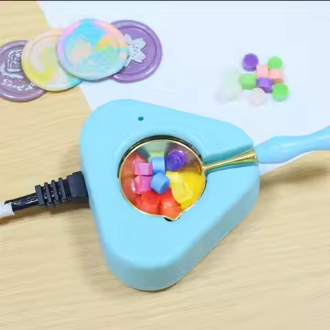 1 Set Fire Wax Furnace Pot Warmer Melts Electric Heater Wax Beads Melting Seal Furnace Spoon Set For