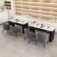 Marble Light Luxury Combination Socket Manicure Comes with Iron Art Double Influencer Manicure Table