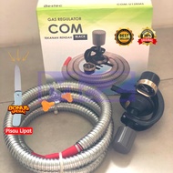 PAKET REGULATOR GAS METER + SELANG DESTEC COM-U12RMS SNI TEKANAN RENDAH - REGULATOR KOMPOR GAS 3KG P