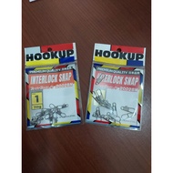 Hookup interlock snap (fishing pin) snap fishing