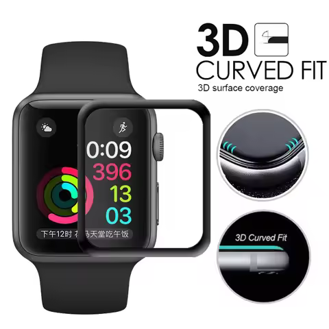 2pcs Tempered Glass for Apple Watch 4 5 3 2 Full Cover Screen Protector 40 44 38 42mm Film for For i