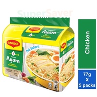 Maggi kari/ayam/tomyam/asamlaksa instant noodles 5x77g-80g