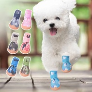 4Pcs/Set Upgraded Small Dog Shoes Breathable Mesh Cute Dog Boots with Beef Tendon Sole Anti-Slip Ant