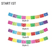 [STARTIST] SiaBiced Banner Garland Colorful Reusable Mexican Themed Banner Fiesta Hanging Banner for