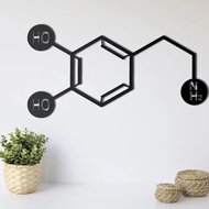 HELLOYOUNG Metal Wall Art Decor Dopamine Molecule Home Office Living Room Decor Gift