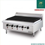 BERJAYA เตาย่างแบบหินลาวา เตาย่างแก๊ส 5หัวแก๊ส 75000 BTU/HR (900x790x350มม) BER1-CB5B-17