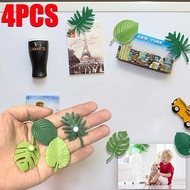 4Pcs Durable Fridge Magnet Stickers/Mini Fridge Stickers/Turtle Leaf Plant Fridge Magnets