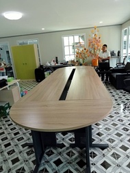 โต๊ะประชุมขาเหล็ก KINGDOM 560 Cm // MODEL : TP-5600-CP ( ไม่รวมเก้าอี้ ) ดีไซน์สวยหรู สไตล์เกาหลี ขนาด 20 ที่นั่ง แข็งแรงทนทาน ขนาด 560x130x75 Cm