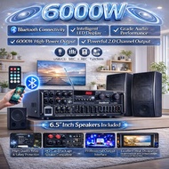 Power Stereo Amplifier High-power Bluetooth Equalizer Square Dance Car Home Karaoke Power Amplifier 