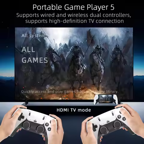 For PSP 7Inch Portable Handheld Game Console HC8000 Retro Handheld Game Console 64G P5 Arcade Dual C
