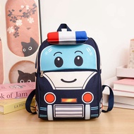 beg sekolah hitam beg sekolah roda beg sekolah budak lelaki Cartoon Children's Bag New Style Cute Po