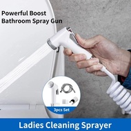3Pcs High-Pressure Spray Gun Set Toilet Booster Water Bathroom Flush Nozzle Women's Cleaning Bidet Faucet Universal Shower