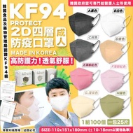 韓國🇰🇷 Protect 2D口罩四層KF94防疫成人口罩 (1套100個，一包25片)