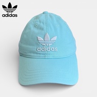 หมวกมือสอง adidas original สีเขียวมิ้นต์ ปักโลโก้สีขาว มีสายด้านหลังปรับขนาดได้ สภาพใหม่ ไม่มีตำหนิ