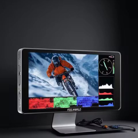 FEELWORLD P6XL 6-inch Camera Field Monitor Aluminum Case Built in Battery 4K HDMI High Brightness 12