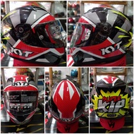 KYT R10 FLAT HELMET WITH PAWI MOTIF Original | KYT R10