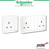 Schneider AvatarOn 16AX/13A 250V 1/2/3 Gang Switch & Socket White UV Resistant Polycarbonate