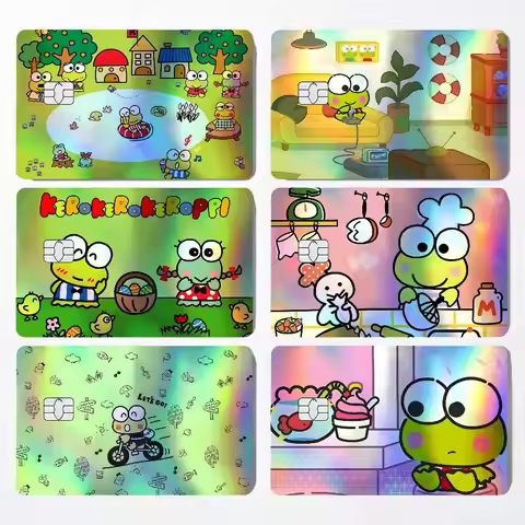 K-Keroppi Kawaii Card Skin Sticker For Debit Credit Card Laser Reflective
