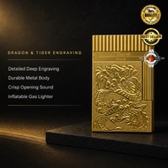 ST Dupont Lighter Dragon & Tiger Engraving Crisp Inflatable Lighter LT-0598