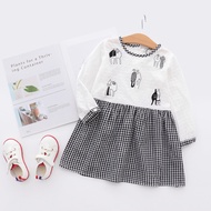 HLO KIDS GIRLS' MINI DRESS LONG-SLEEVED CASUAL DRESS / BRANDED GIRLS' DRESS