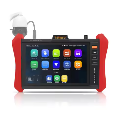 4K 12MP CCTV Tester IP Camera POE++ Max 90W POE Detection Tool with SFP Module WiFi Network Cable Te