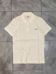 Poloshirt kaos kerah polo Lacoste Live putih casual white in white second