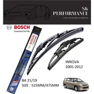 Bosch Advantage Quality Wiper Toyota INNOVA 2005-2012 1Pair (2Pcs) size : 21"/19" - Compatible with U-hook Tyre