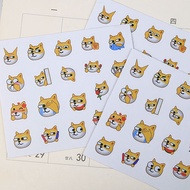 表情包贴纸 Sticker 贴纸 100枚Emoji可爱狗头表情包手帐装饰贴纸ins小红书个性搞怪创意Emoji Stickers 9.18DD