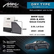 BMW G22 430i & 430i Gran Coupe 2.0L 2021 - 2028 33-3136MX Max Racing Performance Dry Type Air Filter