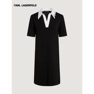 KARL LAGERFELD - SIGNATURE COLLAR T-SHIRT DRESS B1W13029