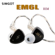 SIMGOT EM6L 1DD + 4BA Hybrid Driver in-Ear Monitor, Gaming Earbud, HiFi IEM Earphone with 3D-Printed