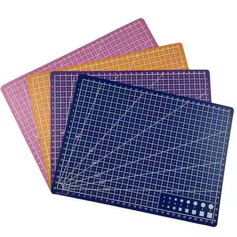 A4 Size 0.9mm Cutting Mat, Grid Engraving Board, Patchwork Cutting Mat, Sewing Craft Knife, Leather